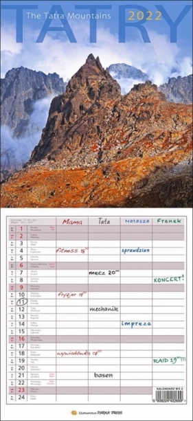 Kalendarz 2022 Wielopl. - Tatry PP