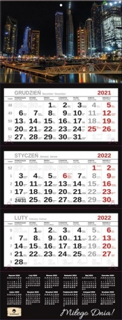 Kalendarz 2022 trójdzielny Premium City