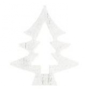 Choinki drewniane białe 6x5cm 2szt