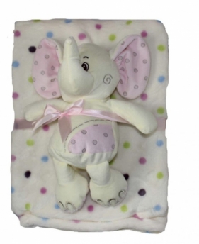 Kropeczka Słoń z kocykiem 21 cm różowy (4714a)