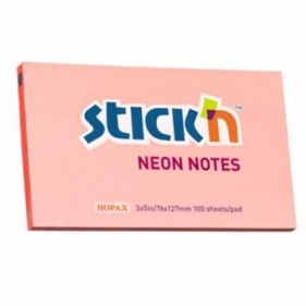 Notes samoprzylepny 127mmx76mm różowy neon