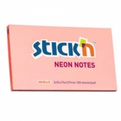 Notes samoprzylepny 127mmx76mm różowy neon