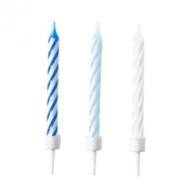 Świeczki urodzinowe niebieskie 10szt. MIX