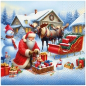 Serwetki - Holiday Sleigh Preparation, 33x33