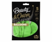 Balony Beauty&Charm makaronowe pistacja 46cm 5szt