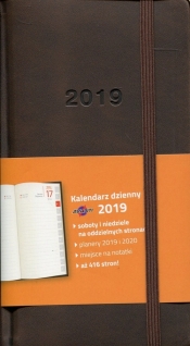 Kalendarz 2019 KKDLDL książ dzien LUX c.brąz