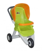 Wózek dla lalek spacerowy 3-kołowy zielony