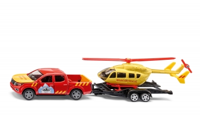 Siku Super Nissan Navara z helikopterem S2570