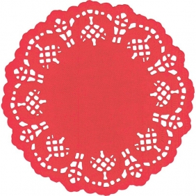 Serwetki papierowe okrągłe 11,5cm/35 szt. - czerwone (414548)