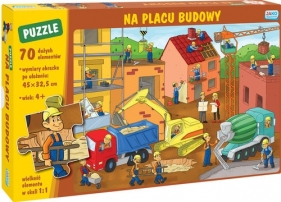 Puzzle 70 elementów. Na placu budowy