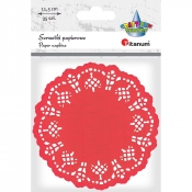 Serwetki papierowe okrągłe 11,5cm/35 szt. - czerwone (414548)