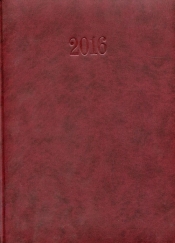 Kalendarz 2016 A4 Książkowy tygodniowy bordo - <br />