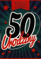 Karnet 50 Urodziny B6 mix wzorów