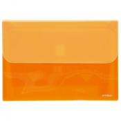 Teczka plastikowa Ev-corp z kieszeniami koperta na dokumenty kolor: pomarańczowy (18704)