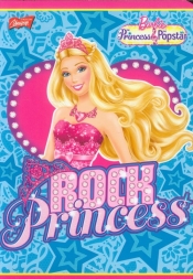 Zeszyt A5 Barbie w 3 linie 16 kartek linia dwukolorowa Rock Princess - <br />