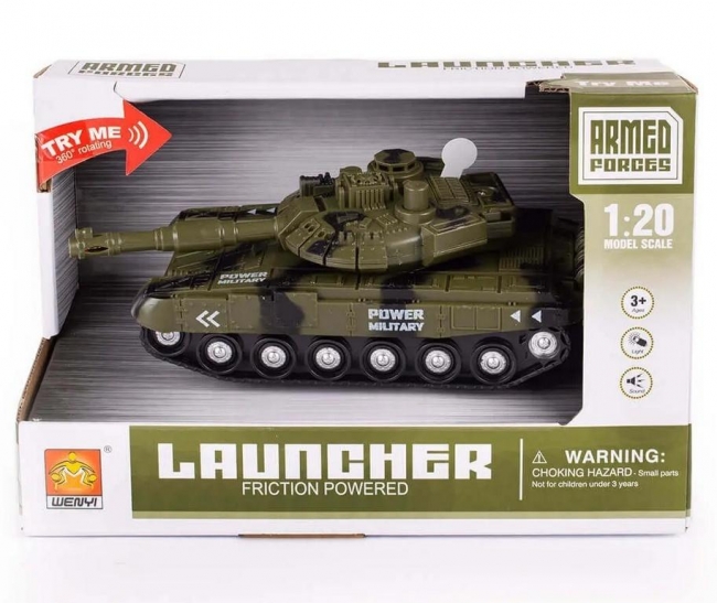 Czołg wóz militarny światło i dźwięk