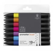 Zestaw pisaków Brushmarker Winsor & Newton - Vibrant Tones, 12 kolorów + 1