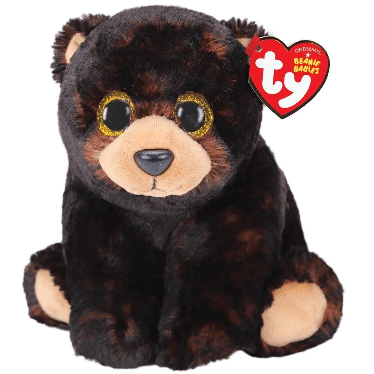 Beanie Babies - Niedźwiedź brązowo czarny, 15cm