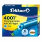 Naboje krótkie Pelikan 4001 TP/6, 6 szt. - turkusowe (301705)