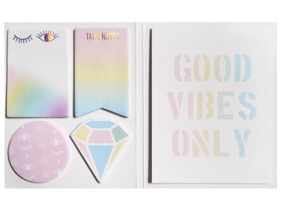 Karteczki samoprzylepne Good vibes only + notes (0107-0111)