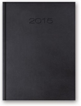 Kalendarz 2015 A5 21DR dzienny z registrami grafitowy - <br />