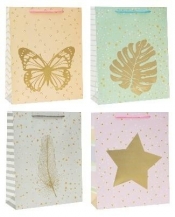 Torebka ozdobna 18x24x8cm hot-stamp mix ROZETTE