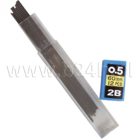Grafit do ołówków 2B HX-9858A Titanum 24szt