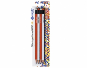 Ołówek Zenith Basic trójkątny z gumką HB - 4 sztuki (206315004)