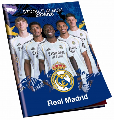 <img src='https://webimage.pl/pics/703/8/d5053307078703.jpg' style='height:440px' /> Album z naklejkami Real Madryt Sticker album 2025/26