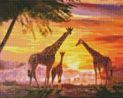 Diamentowa mozaika - Rodzina żyraf 40x50cm