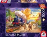 Puzzle 1000 PQ O psach, które ścigają się z koleją 11440312+