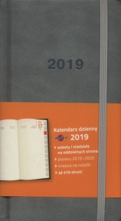 Kalendarz 2019 KKDLDL książ dzien LUX szary