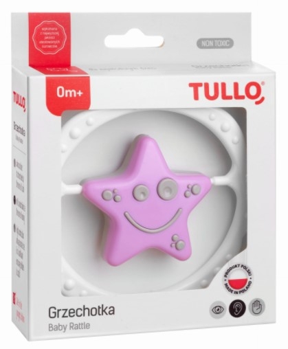 Tullo, Grzechotka gwiazdka różowo - szara (170)