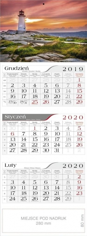Kalendarz 2020 Trójdzielny Latarnia CRUX