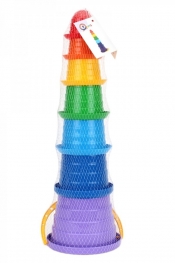 Foremki do piasku - Piramida sombrero + wiaderko, 7 el.