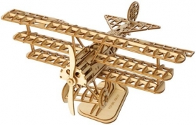 Drewniane Puzzle 3D Samolot Trójpłatowy