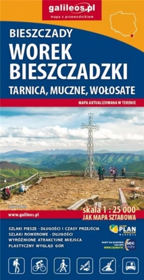 Mapa tur. - Worek Bieszczadzki, Tarnica... w.2024 - Opracowanie zbiorowe