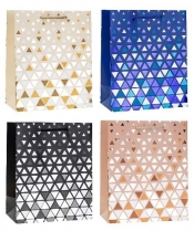 Torebka ozdobna 18x23x8cm hot-stamp mix ROZETTE