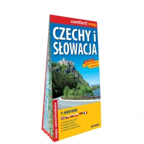 Czechy i Słowacja laminowana mapa samochodowa 1:600 000 - Opracowanie zbiorowe