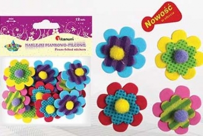 Dodatek dekoracyjny Craft-fun, Pianka z filcem kwiaty