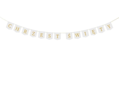 Baner Chrzest Święty biały 2m