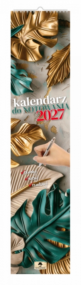 Kalendarz 2027 paskowy wąski - do notowania