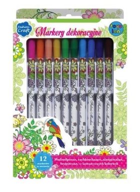 Markery do tekstyliów i ceramiki 12 szt STnux (JP071234)