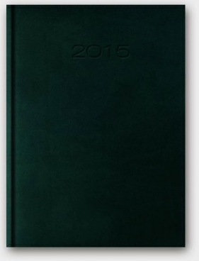 Kalendarz 2015 A5 21DR dzienny z registrami zielony - <br />
