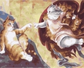 Malowanie po numerach - Stworzenie kota 40x50cm