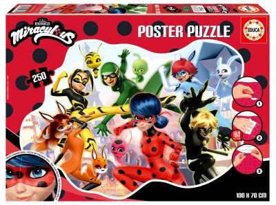 <img src='https://webimage.pl/pics/705/9/d8412668199705.jpg' style='height:440px' /> Puzzle 250 Miraculous Biedronka i Czarny Kot 112777