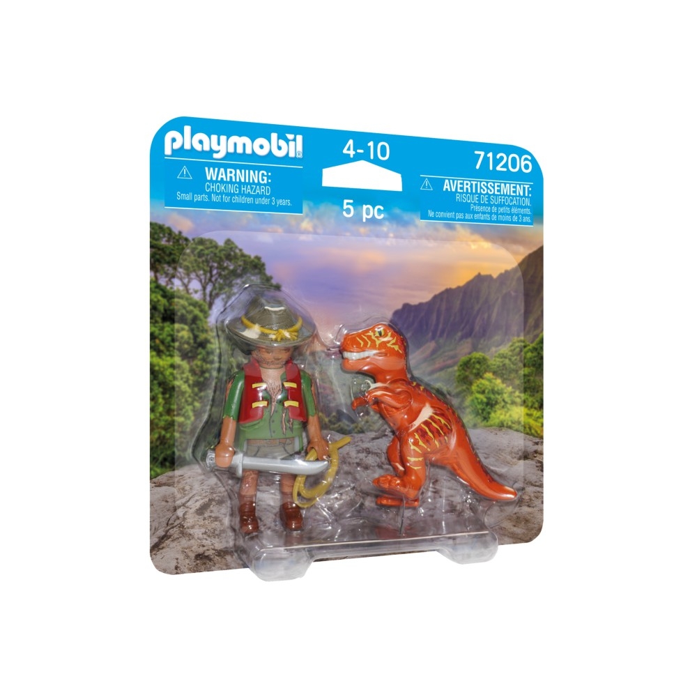 Playmobil DuoPack: Tropiciel z T-Rexem (71206)