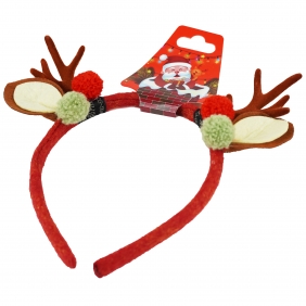 Świąteczna opaska na głowę z uszami renifera