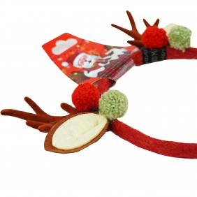 Świąteczna opaska na głowę z uszami renifera