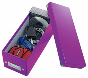 Pudełko na CD, DVD Leitz Click & Store 14,3 x 35,2 cm fioletowy (60410062)